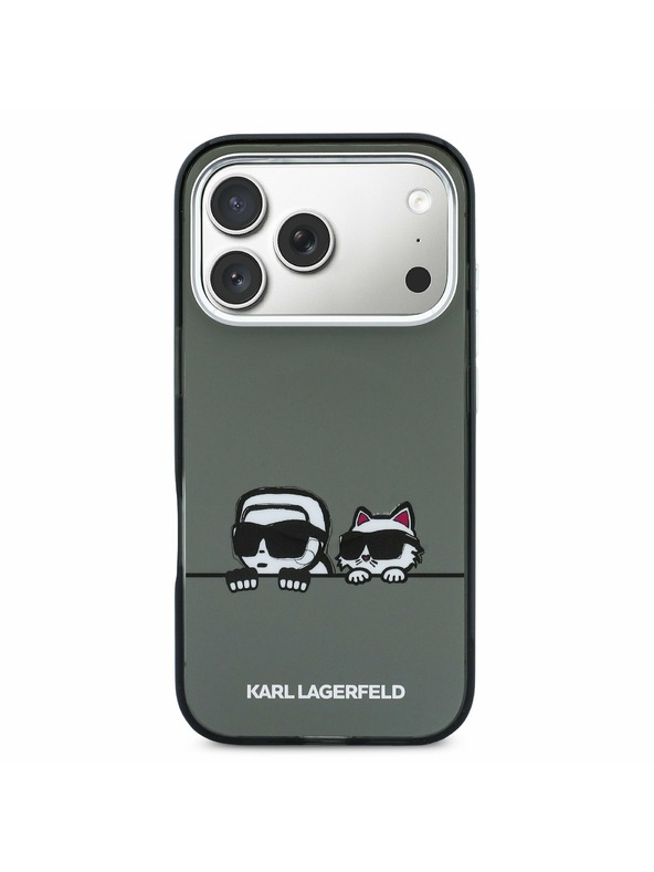 Karl Lagerfeld Karl Lagerfeld IML K&CH Heads Logo MagSafe Zadní Kryt pro iPhone 17 Pro Black