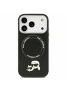 Karl Lagerfeld Karl Lagerfeld PU Karl and Choupette Heads Pins MagSafe Zadní Kryt pro iPhone 17 Pro Black