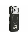 Karl Lagerfeld Karl Lagerfeld PU Karl and Choupette Heads Pins MagSafe Zadní Kryt pro iPhone 17 Pro Black