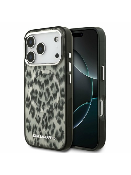 Karl Lagerfeld Karl Lagerfeld IML Leopard MagSafe Zadní Kryt pro iPhone 17 Pro Brown