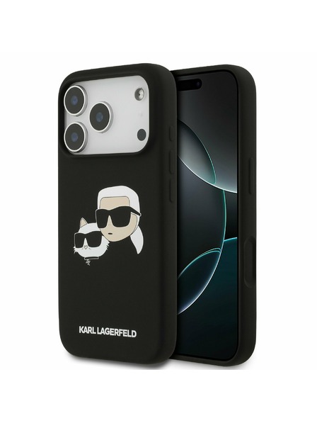 Karl Lagerfeld Karl Lagerfeld Liquid Silicone Double Heads MagSafe Zadní Kryt pro iPhone 17 Pro Black