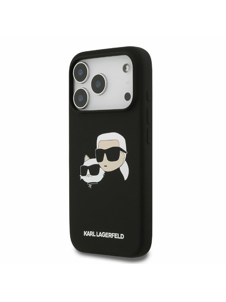 Karl Lagerfeld Karl Lagerfeld Liquid Silicone Double Heads MagSafe Zadní Kryt pro iPhone 17 Pro Black