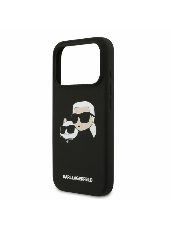 Karl Lagerfeld Karl Lagerfeld Liquid Silicone Double Heads MagSafe Zadní Kryt pro iPhone 17 Pro Black