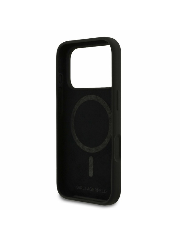 Karl Lagerfeld Karl Lagerfeld Liquid Silicone Double Heads MagSafe Zadní Kryt pro iPhone 17 Pro Black