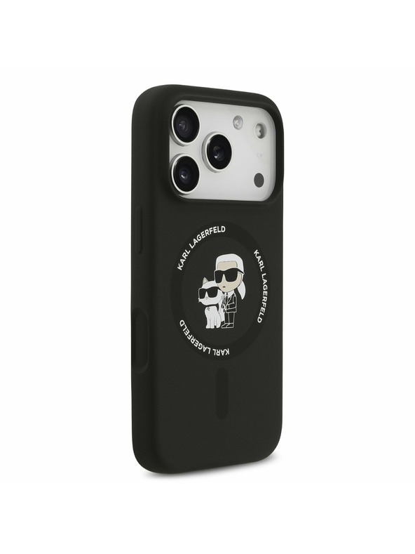 Karl Lagerfeld Karl Lagerfeld Liquid Silicone Karl and Choupette MagSafe Zadní Kryt pro iPhone 17 Pro Black