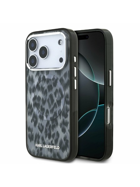 Karl Lagerfeld Karl Lagerfeld IML Leopard MagSafe Zadní Kryt pro iPhone 17 Pro Grey