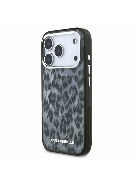 Karl Lagerfeld Karl Lagerfeld IML Leopard MagSafe Zadní Kryt pro iPhone 17 Pro Grey