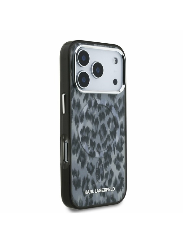 Karl Lagerfeld Karl Lagerfeld IML Leopard MagSafe Zadní Kryt pro iPhone 17 Pro Grey