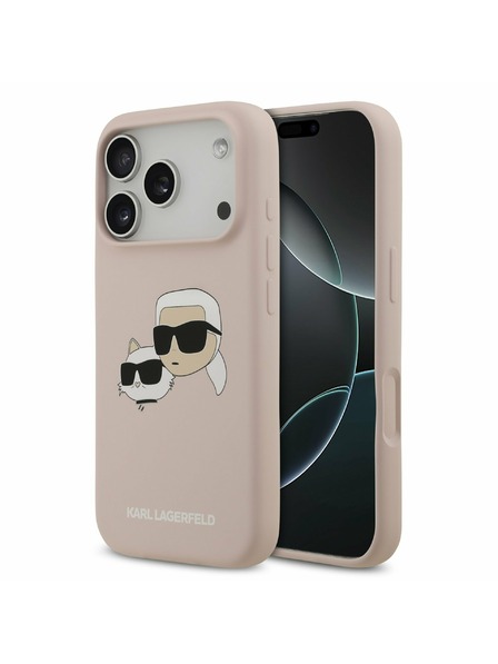 Karl Lagerfeld Karl Lagerfeld Liquid Silicone Double Heads MagSafe Zadní Kryt pro iPhone 17 Pro Pink