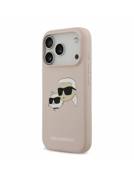 Karl Lagerfeld Karl Lagerfeld Liquid Silicone Double Heads MagSafe Zadní Kryt pro iPhone 17 Pro Pink