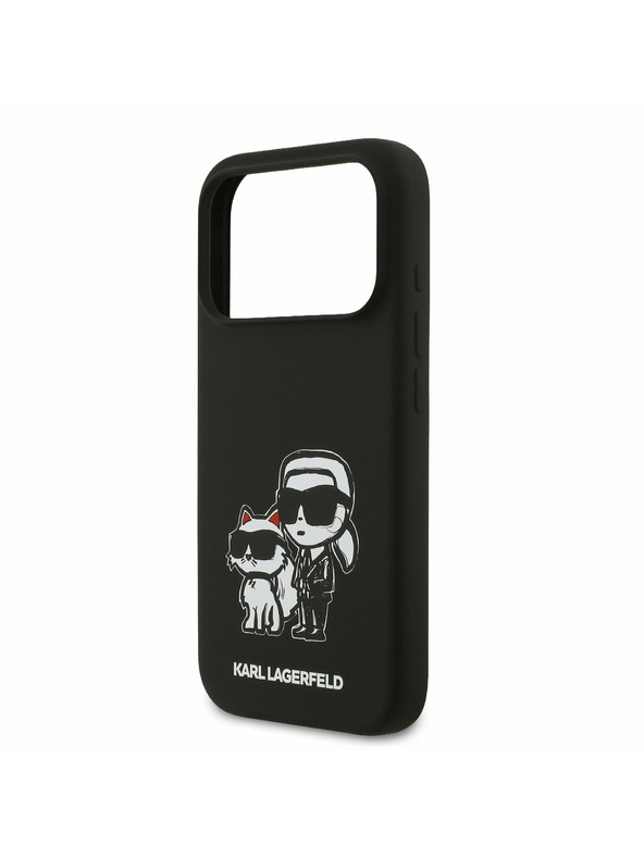 Karl Lagerfeld Karl Lagerfeld Liquid Silicone K&CH Sketch MagSafe Zadní Kryt pro iPhone 17 Pro Black