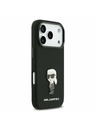 Karl Lagerfeld Karl Lagerfeld Liquid Silicone Metal Ikonik Zadní Kryt pro iPhone 17 Pro Black