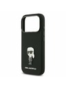 Karl Lagerfeld Karl Lagerfeld Liquid Silicone Metal Ikonik Zadní Kryt pro iPhone 17 Pro Black