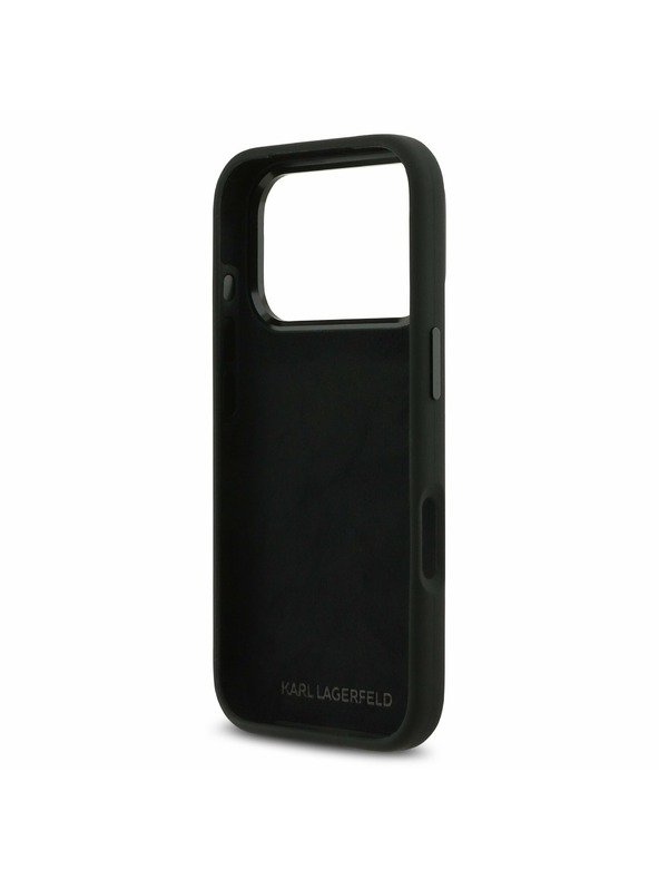 Karl Lagerfeld Karl Lagerfeld Liquid Silicone Metal Ikonik Zadní Kryt pro iPhone 17 Pro Black
