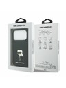 Karl Lagerfeld Karl Lagerfeld Liquid Silicone Metal Ikonik Zadní Kryt pro iPhone 17 Pro Black