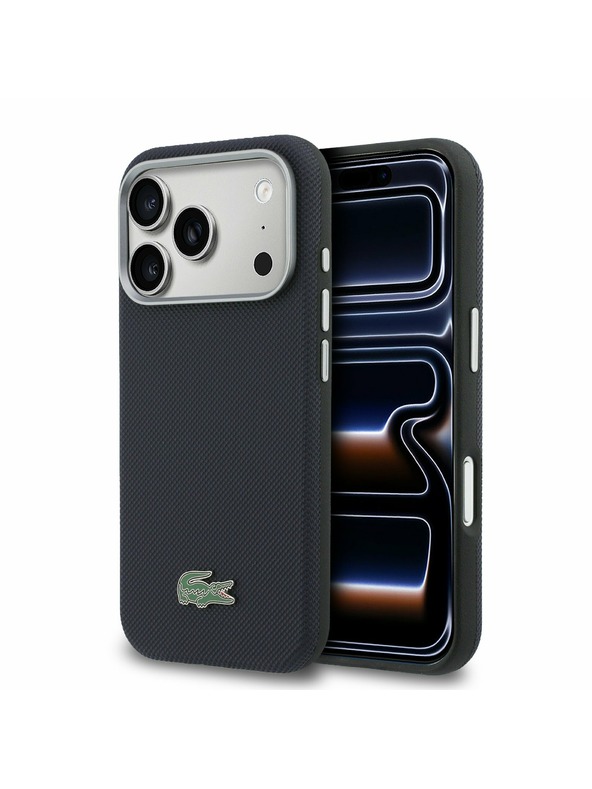 Lacoste Lacoste PVC Petit Pique Semi Wrap MagSafe Kryt pro iPhone 17 Pro Navy