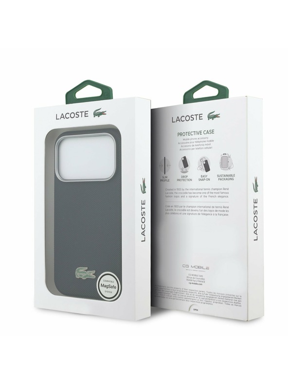 Lacoste Lacoste PVC Petit Pique Semi Wrap MagSafe Kryt pro iPhone 17 Pro Navy