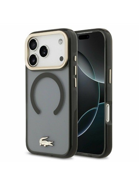 Lacoste Lacoste PC/TPU Frosted Finish Gold Logo MagSafe Zadní Kryt pro iPhone 17 Pro Black