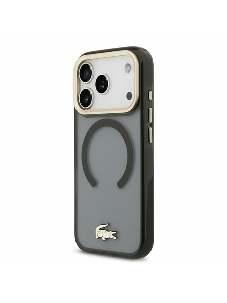 Lacoste Lacoste PC/TPU Frosted Finish Gold Logo MagSafe Zadní Kryt pro iPhone 17 Pro Black