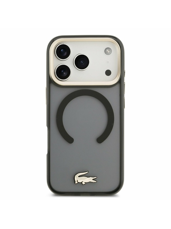 Lacoste Lacoste PC/TPU Frosted Finish Gold Logo MagSafe Zadní Kryt pro iPhone 17 Pro Black