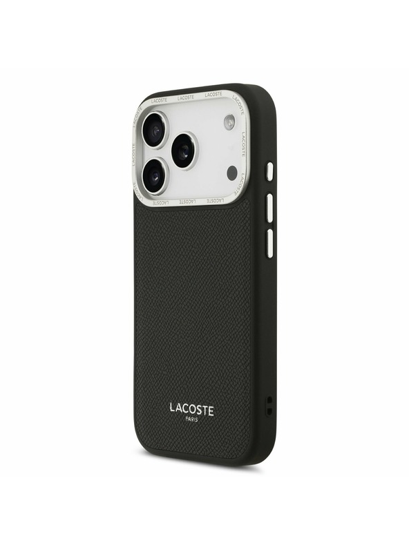 Lacoste Lacoste PU Leather Champs Elysees MagSafe Zadní Kryt pro iPhone 17 Pro Black