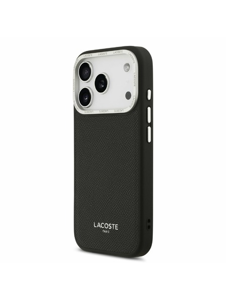 Lacoste Lacoste PU Leather Champs Elysees MagSafe Zadní Kryt pro iPhone 17 Pro Black