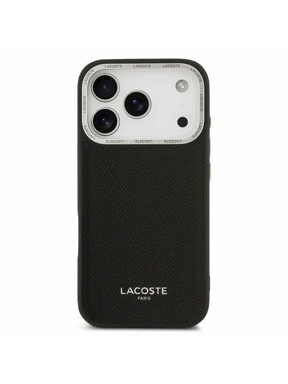 Lacoste Lacoste PU Leather Champs Elysees MagSafe Zadní Kryt pro iPhone 17 Pro Black