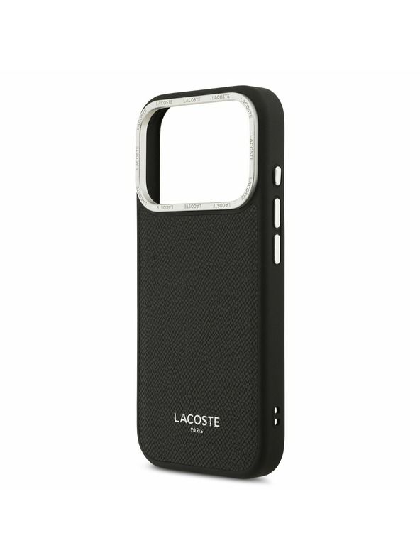 Lacoste Lacoste PU Leather Champs Elysees MagSafe Zadní Kryt pro iPhone 17 Pro Black