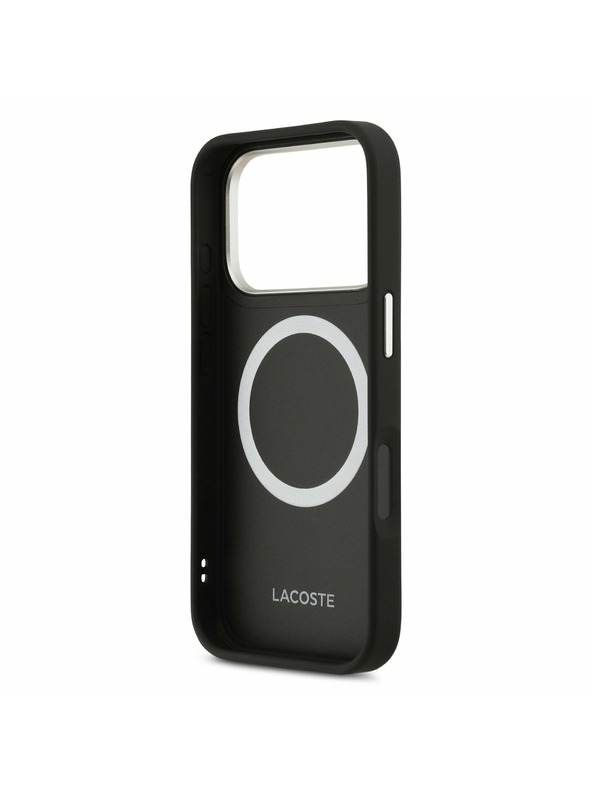 Lacoste Lacoste PU Leather Champs Elysees MagSafe Zadní Kryt pro iPhone 17 Pro Black