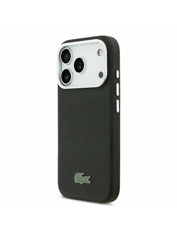 Lacoste Lacoste PVC Iconic Petit Pique Metal Logo MagSafe Zadní Kryt pro iPhone 17 Pro Black