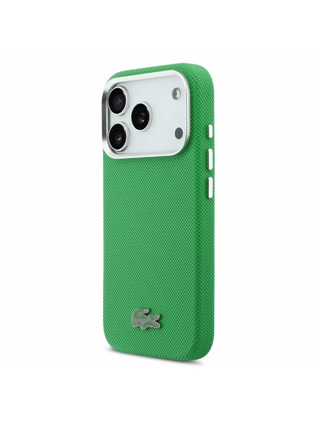 Lacoste Lacoste PVC Iconic Petit Pique Metal Logo MagSafe Zadní Kryt pro iPhone 17 Pro Green
