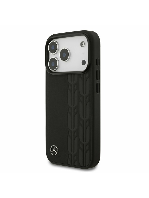 Mercedes Mercedes Leather Laurel Leaves MagSafe Zadní Kryt pro iPhone 17 Pro Black