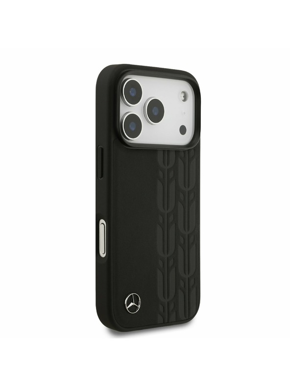 Mercedes Mercedes Leather Laurel Leaves MagSafe Zadní Kryt pro iPhone 17 Pro Black