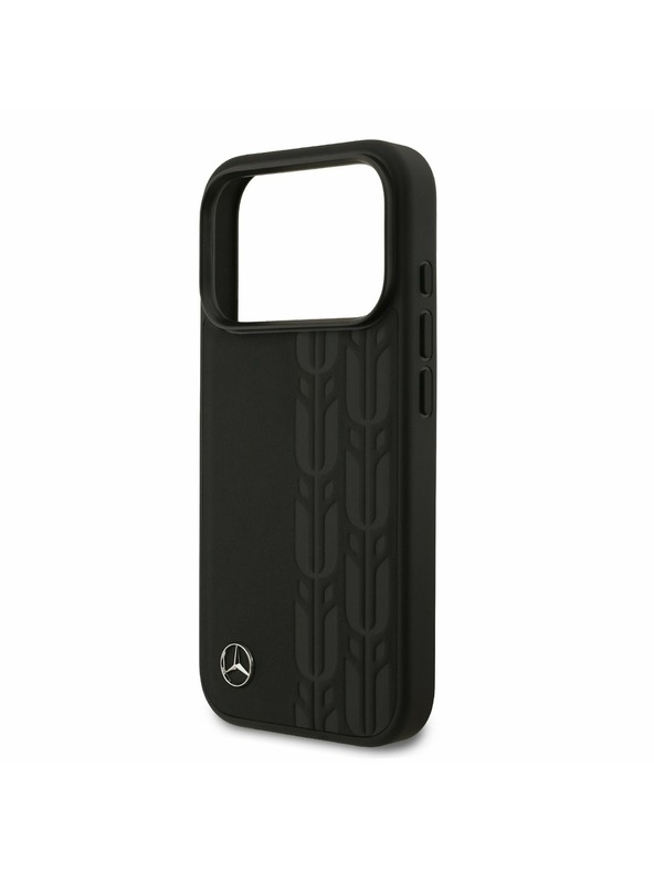 Mercedes Mercedes Leather Laurel Leaves MagSafe Zadní Kryt pro iPhone 17 Pro Black