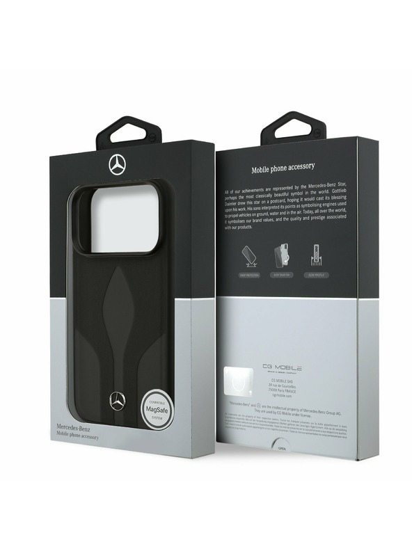 Mercedes Mercedes Leather The Move MagSafe Zadní Kryt pro iPhone 17 Pro Black