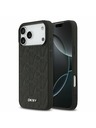 DKNY DKNY PU Leather Grid Pattern Magsafe Zadní Kryt pro iPhone 17 Pro Max Black