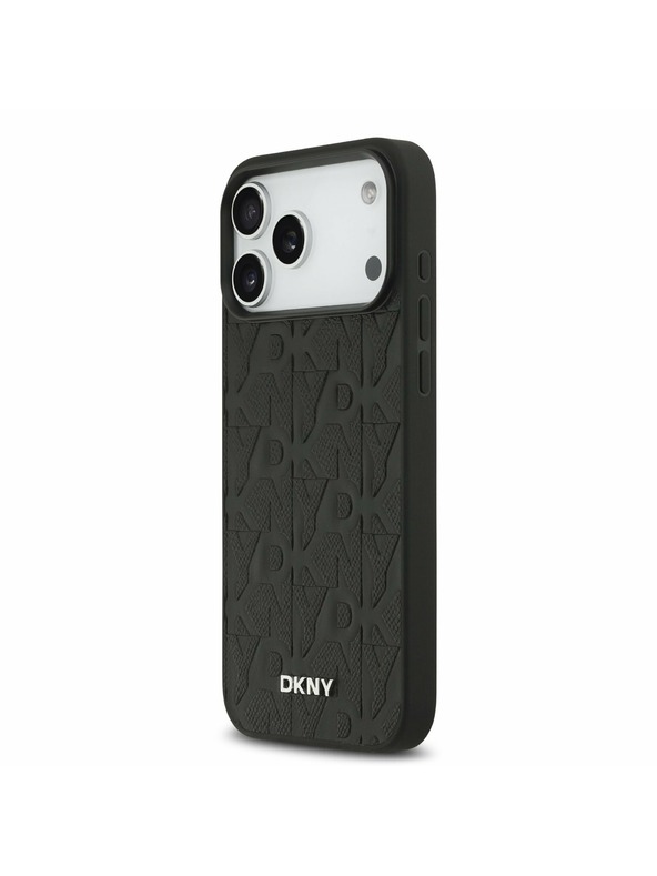 DKNY DKNY PU Leather Grid Pattern Magsafe Zadní Kryt pro iPhone 17 Pro Max Black
