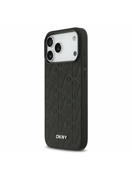 DKNY DKNY PU Leather Grid Pattern Magsafe Zadní Kryt pro iPhone 17 Pro Max Black