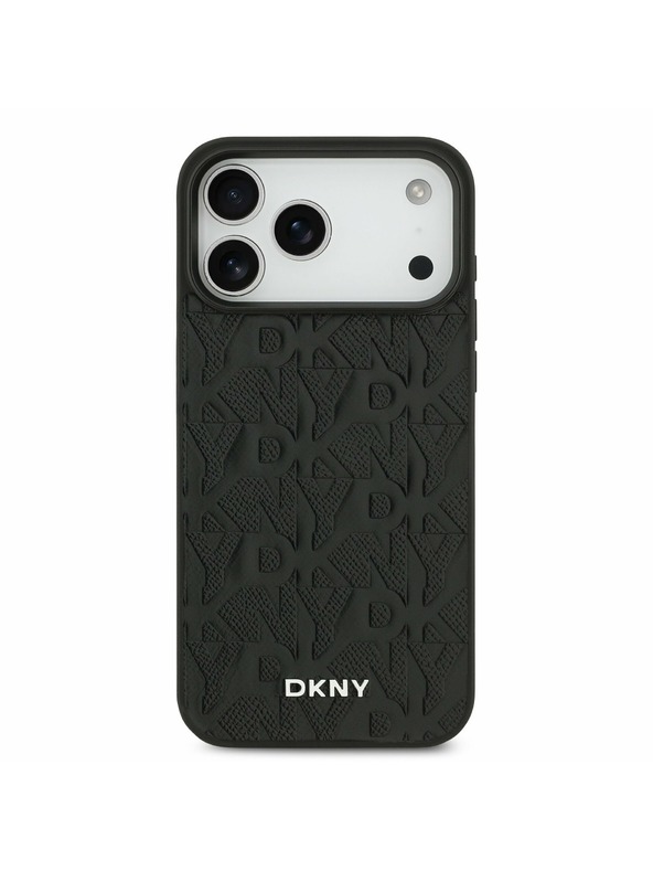 DKNY DKNY PU Leather Grid Pattern Magsafe Zadní Kryt pro iPhone 17 Pro Max Black