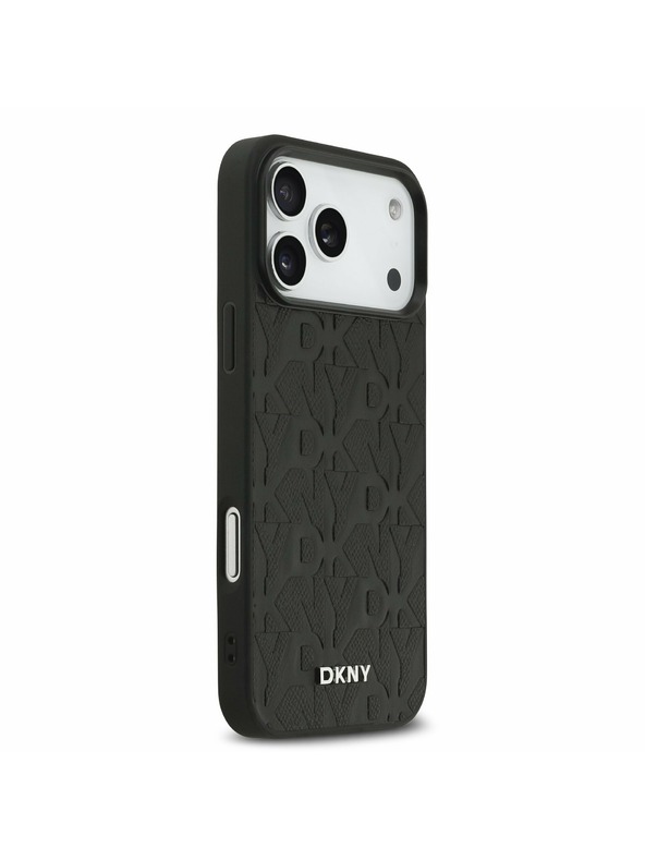 DKNY DKNY PU Leather Grid Pattern Magsafe Zadní Kryt pro iPhone 17 Pro Max Black