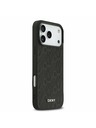 DKNY DKNY PU Leather Grid Pattern Magsafe Zadní Kryt pro iPhone 17 Pro Max Black