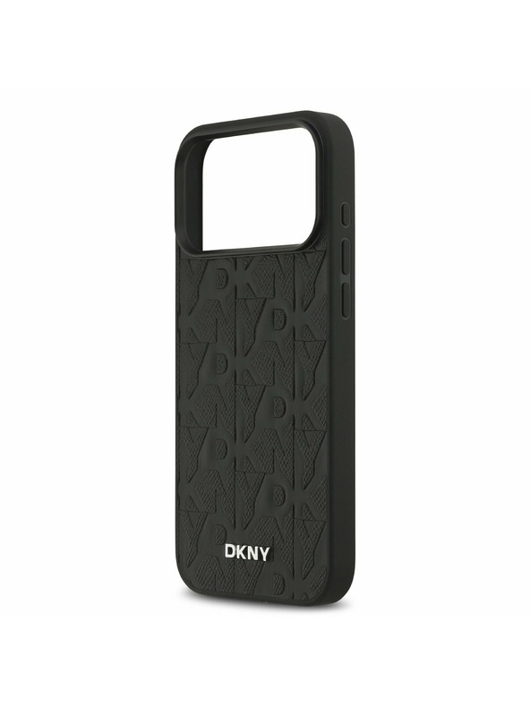 DKNY DKNY PU Leather Grid Pattern Magsafe Zadní Kryt pro iPhone 17 Pro Max Black