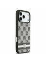 DKNY DKNY PU Leather Checkered Pattern and Stripe Zadní Kryt pro iPhone 17 Pro Max Black