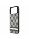 DKNY DKNY PU Leather Checkered Pattern and Stripe Zadní Kryt pro iPhone 17 Pro Max Black