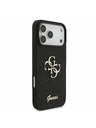 Guess Guess PU Fixed Glitter 4G Metal Logo Zadní Kryt pro iPhone 17 Pro Max Black
