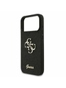 Guess Guess PU Fixed Glitter 4G Metal Logo Zadní Kryt pro iPhone 17 Pro Max Black