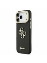 Guess Guess PU Grained 4G Logo Stand Camera Frame Zadní Kryt pro iPhone 17 Pro Max Black