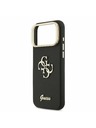 Guess Guess PU Grained 4G Logo Stand Camera Frame Zadní Kryt pro iPhone 17 Pro Max Black