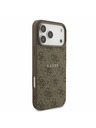 Guess Guess PU Leather 4G Colored Ring MagSafe Zadní Kryt pro iPhone 17 Pro Max Brown