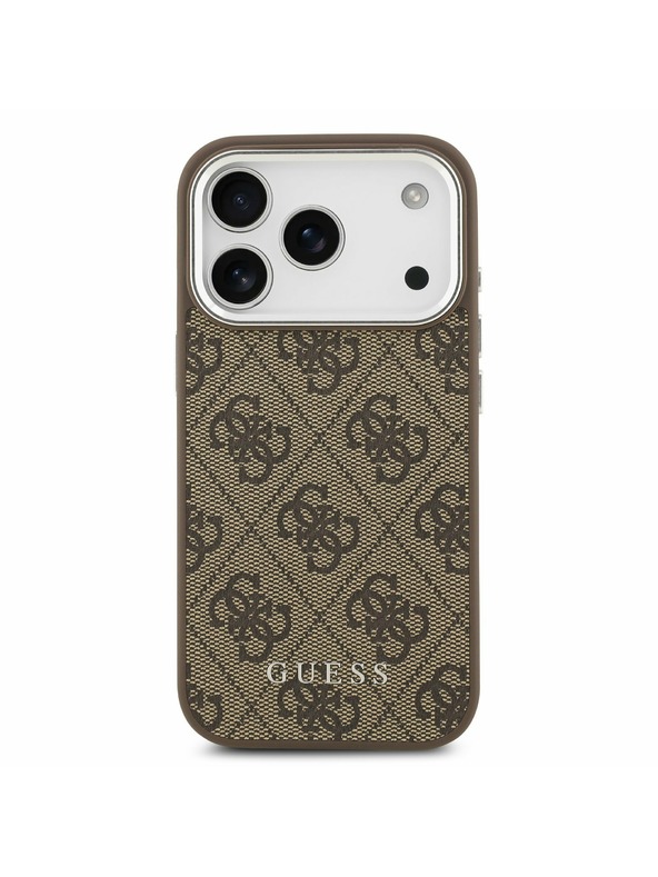 Guess Guess 4G MagSafe Zadní Kryt pro iPhone 17 Pro Max Brown